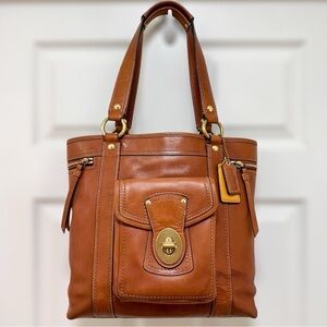 Coach Legacy Gigi Tote Saddle Brown Glove-Tanned Leather Limited Edition Vintage